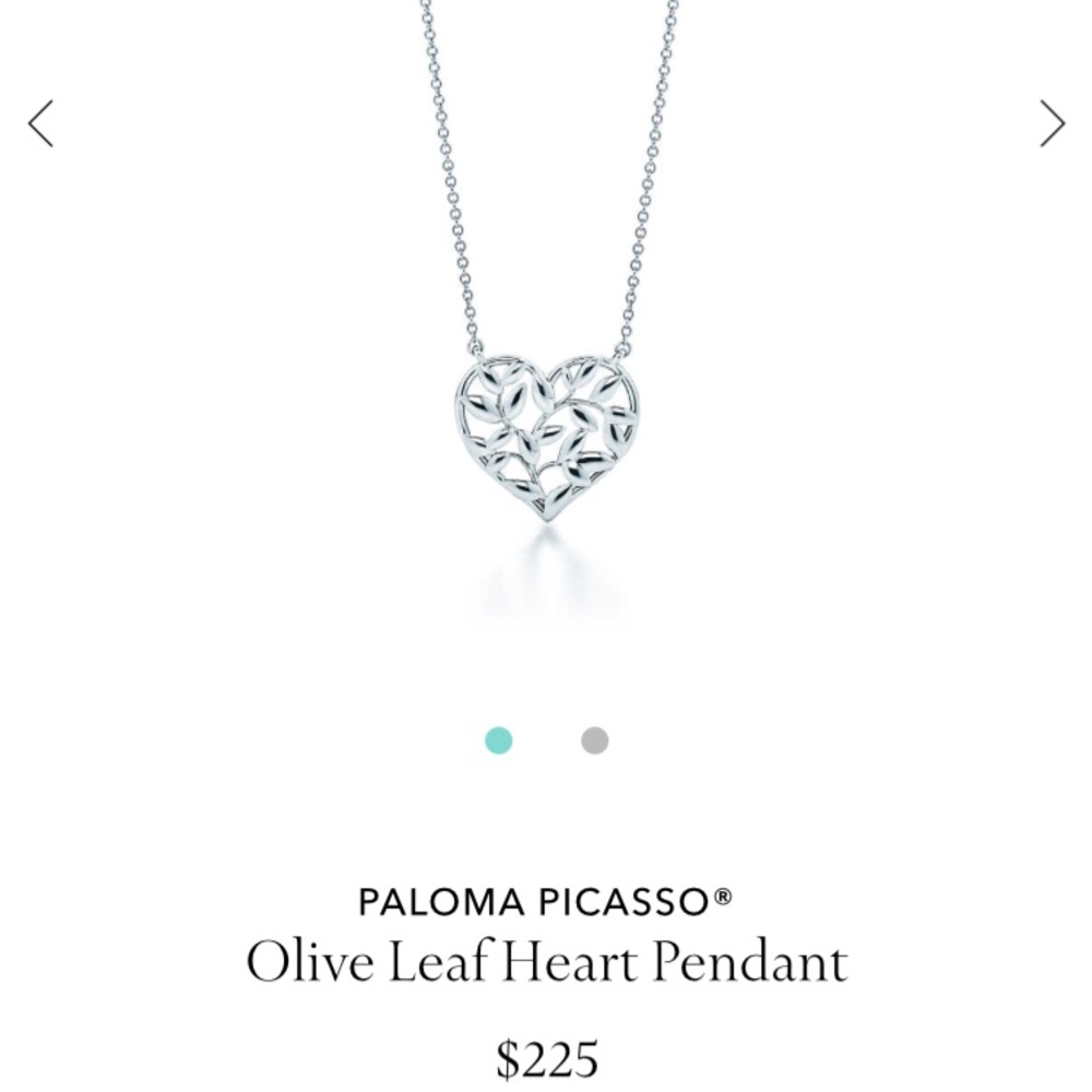 Tiffany’s Paloma Picasso Olive Leaf Heart Pendant
